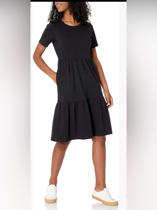 dylan Dresses & Skirts - Dylan Black Women's Short-Sleeve Tiered Dress